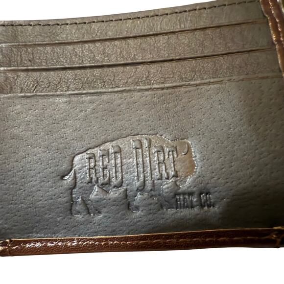 Red Dirt Hat Company Herringbone Rawhide Roughout Bifold Wallet, NWT - Picture 5 of 8